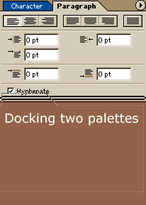 Docking two palettes